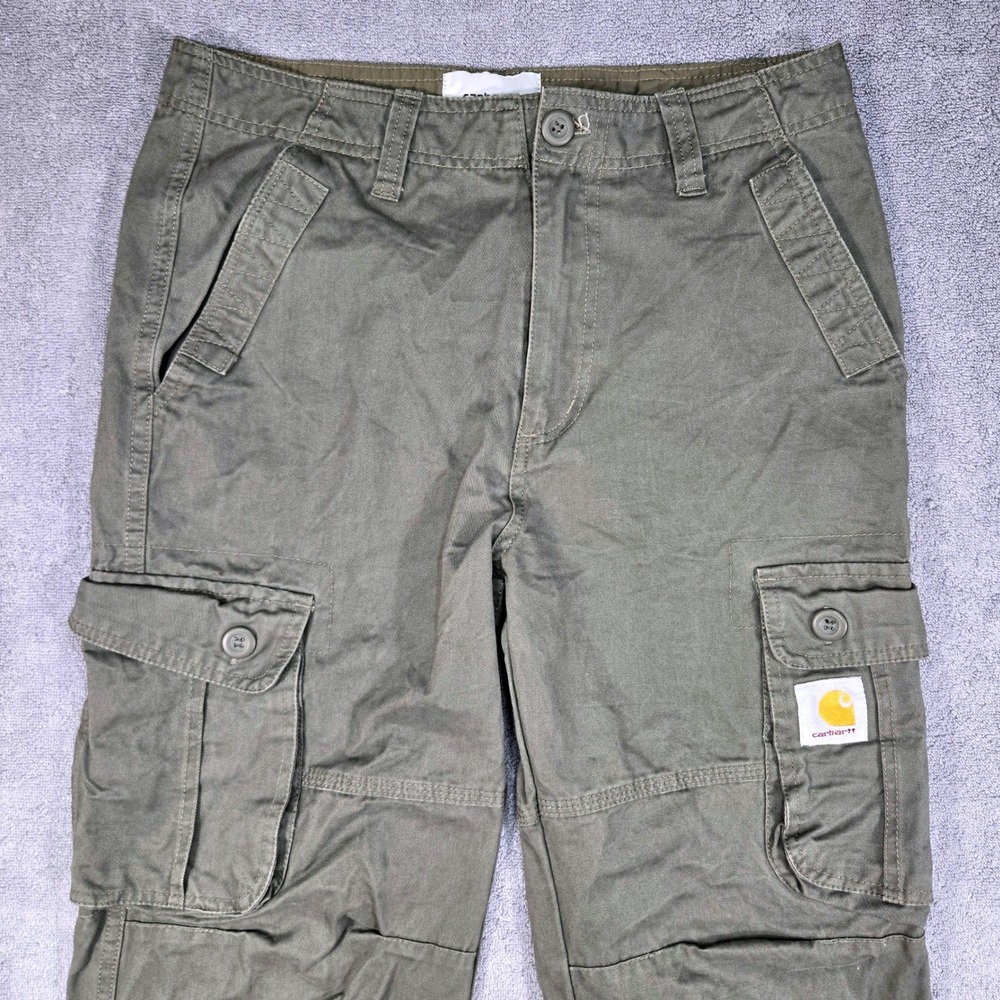 Carhartt WIP Cargo Pants Mens Large Olive Green Excellent Straight Leg Utility